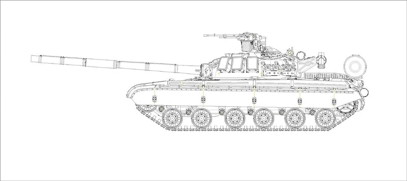 Trumpeter 01581 Modellbausatz Soviet T-64B MOD 1975