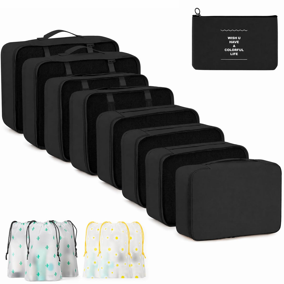 Koffer Organizer Set 15 Teilig Wasserdichte Packing Cubes Kleidertaschen | Reise Organizer Packwürfe