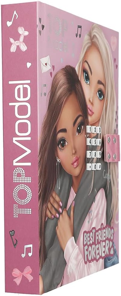 Depesche 13723 TOPModel My BFF - Tagebuch mit Zahlen-Code und Sound, Buch mit 80 linierten und bunt