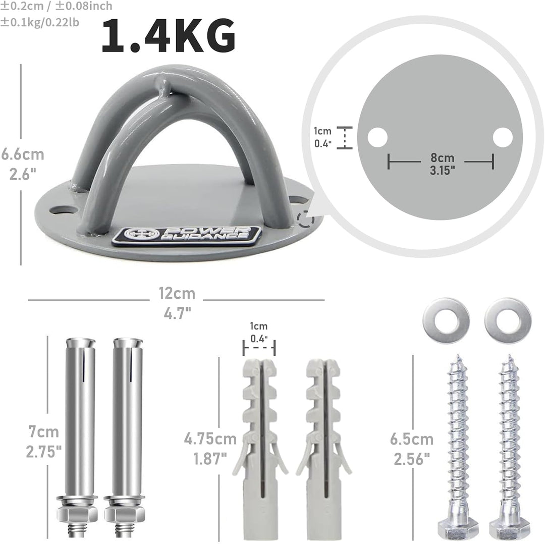 POWER GUIDANCE Hook Wandhaken Deckenanker -Ceiling Anchor Wandhalterung für Aufhängegurte, Gymnastik