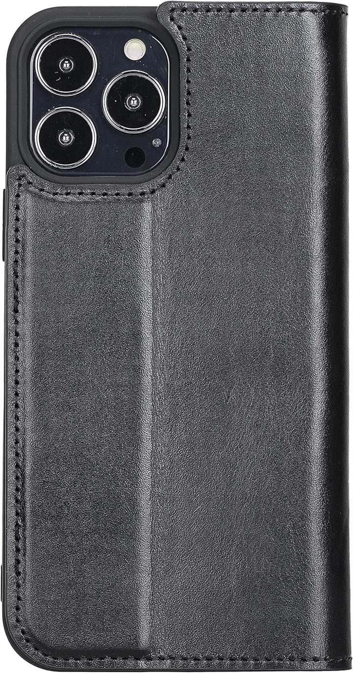 Solo Pelle aufklappbare Lederhülle kompatibel für iPhone 13 Pro in 6.1 Zoll inkl. 1 Kartenfach für d