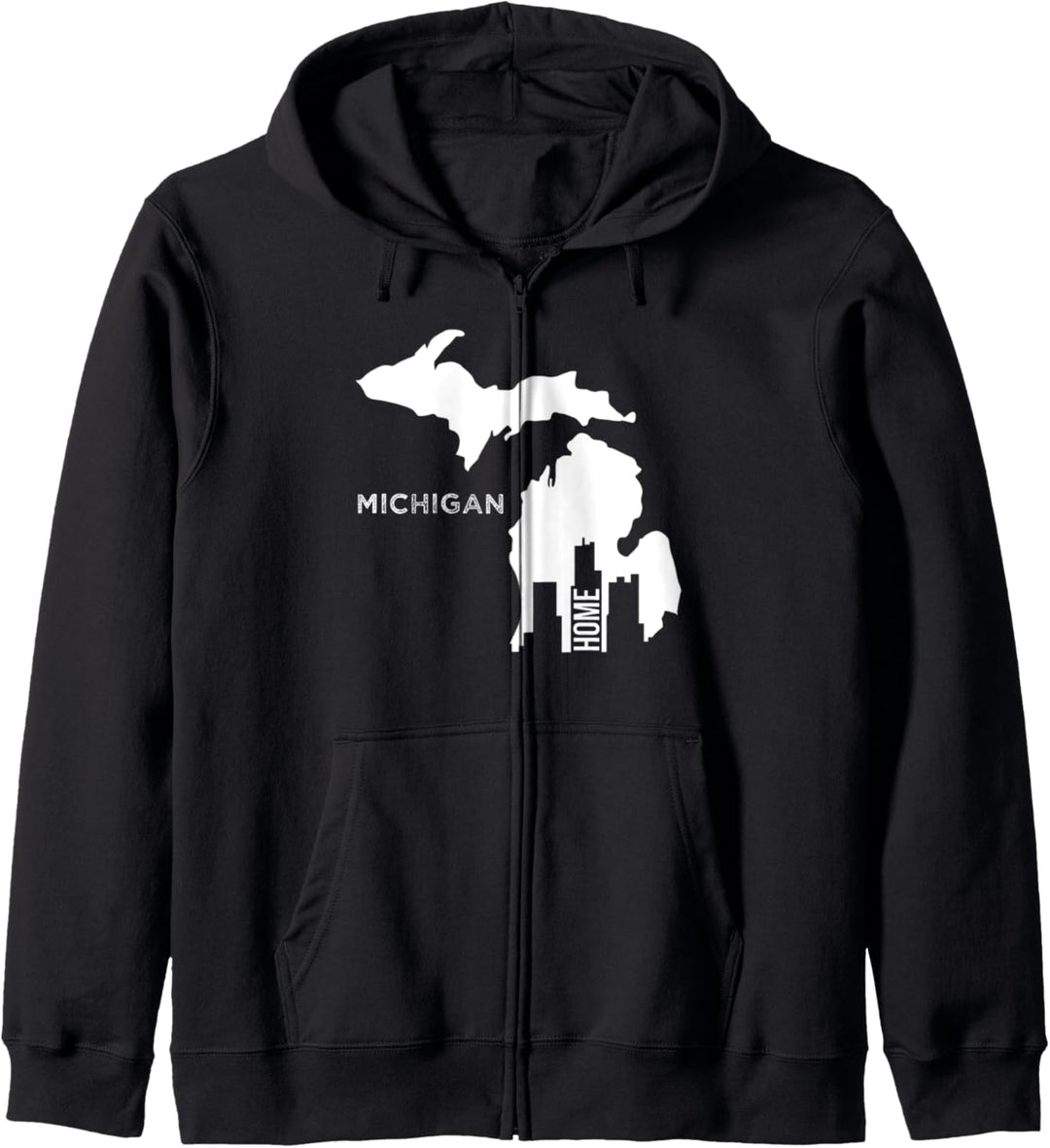 Michigan Home Silhouette Outline The Wolverine State Pride Kapuzenjacke