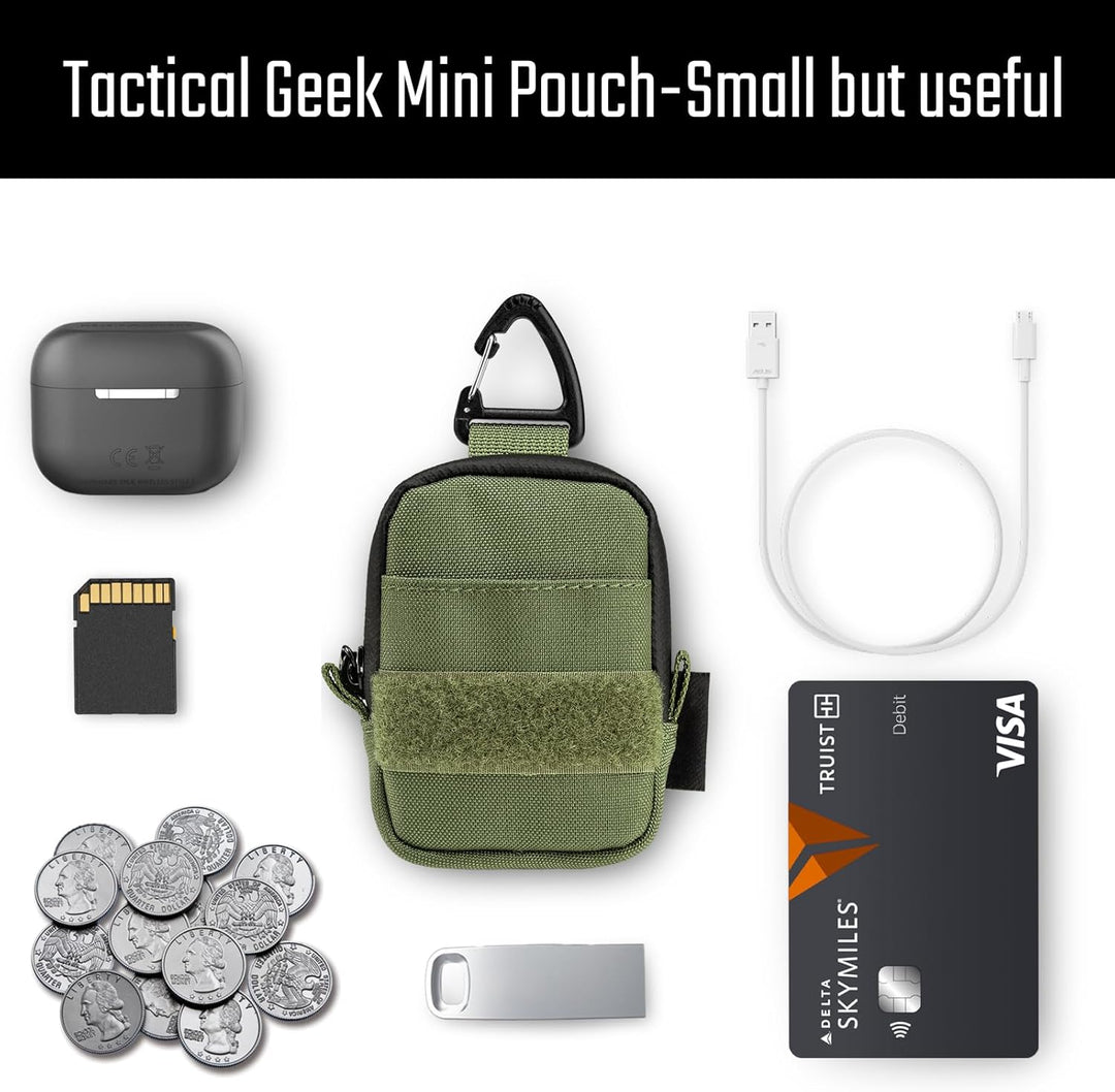 TACTICAL GEEK Storage A6 Mini EDC Organizer - 2-Taschen Premium 500D Cordura Nylon Tasche Für AirPod