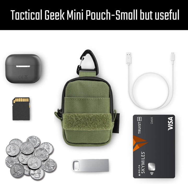 TACTICAL GEEK Storage A6 Mini EDC Organizer - 2-Taschen Premium 500D Cordura Nylon Tasche Für AirPod