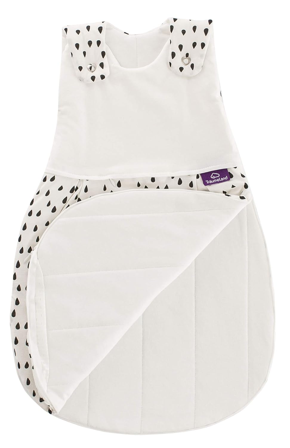 Träumeland S0102653 Schlafsack SET LIEBMICH Tropfen schwarz 3 teilig 56/62, mehrfarbig