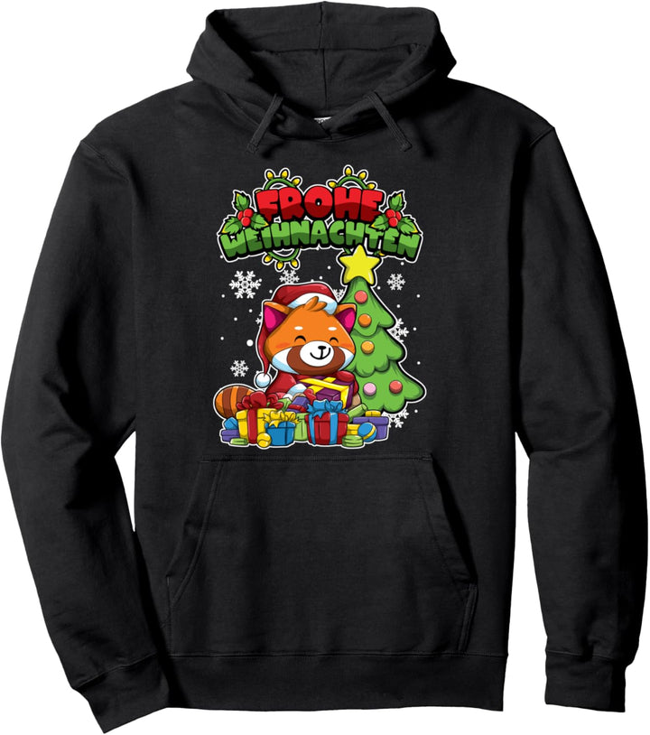 Weihnachtstiere Roter Panda Katzenbär - Frohe Weihnachten Pullover Hoodie