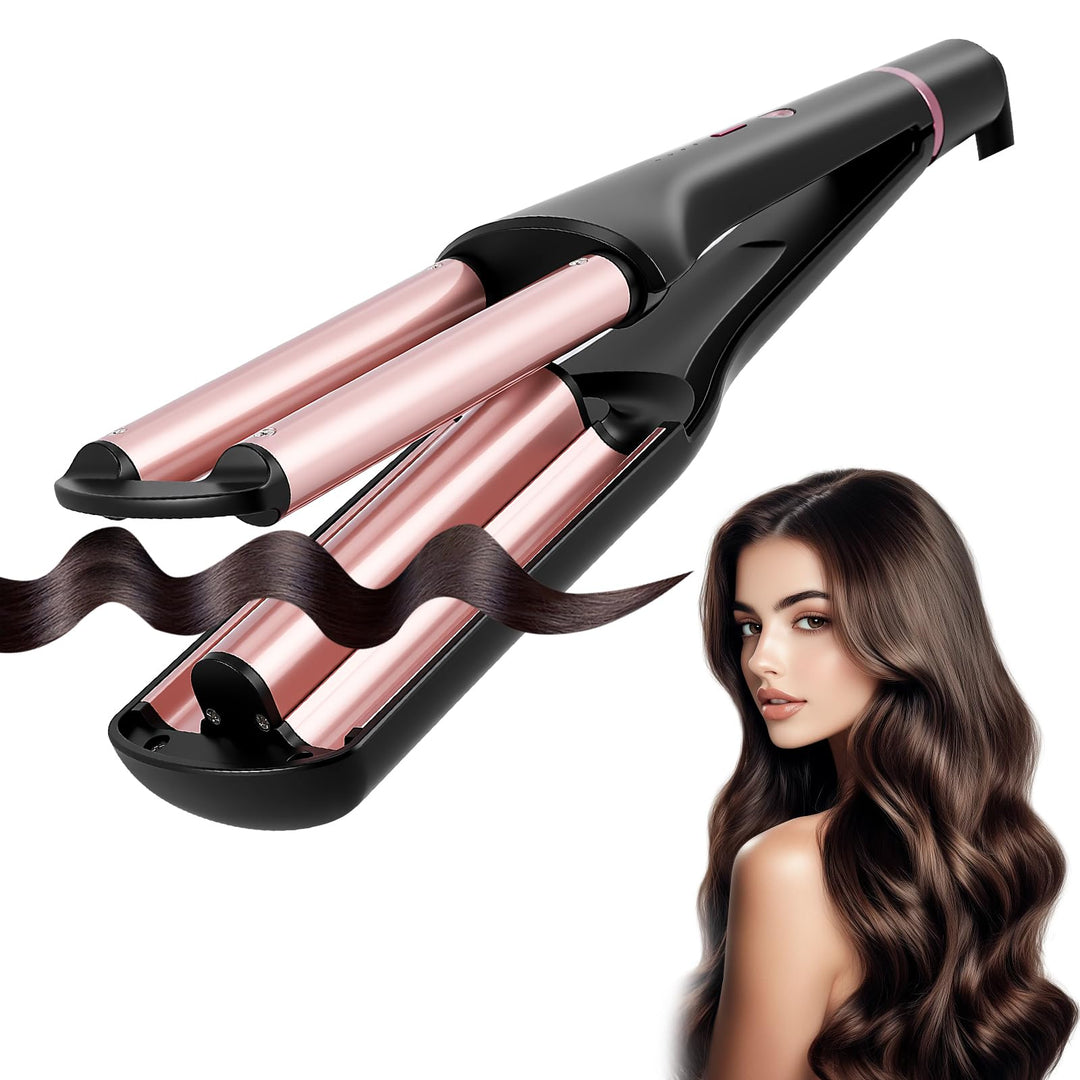 19/25/28/32mm Welleneisen für Haare, 4-in-1 Lockenstab für Natürlich Wellen Wasserwellen, Mini Welle