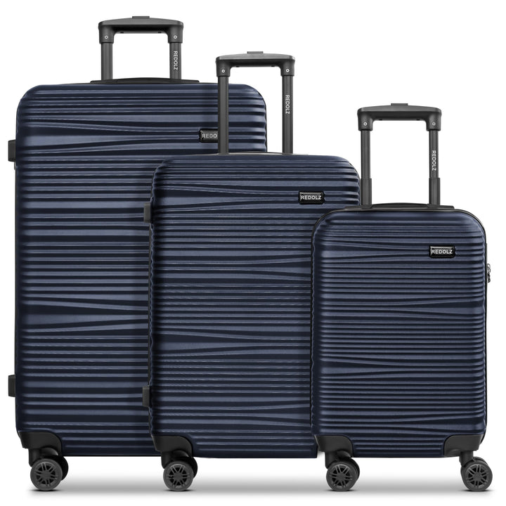 REDOLZ Hartschalen Koffer-Set 3-teilig | Leichte Reise-Trolleys aus hochwertigem, robustem ABS-Mater