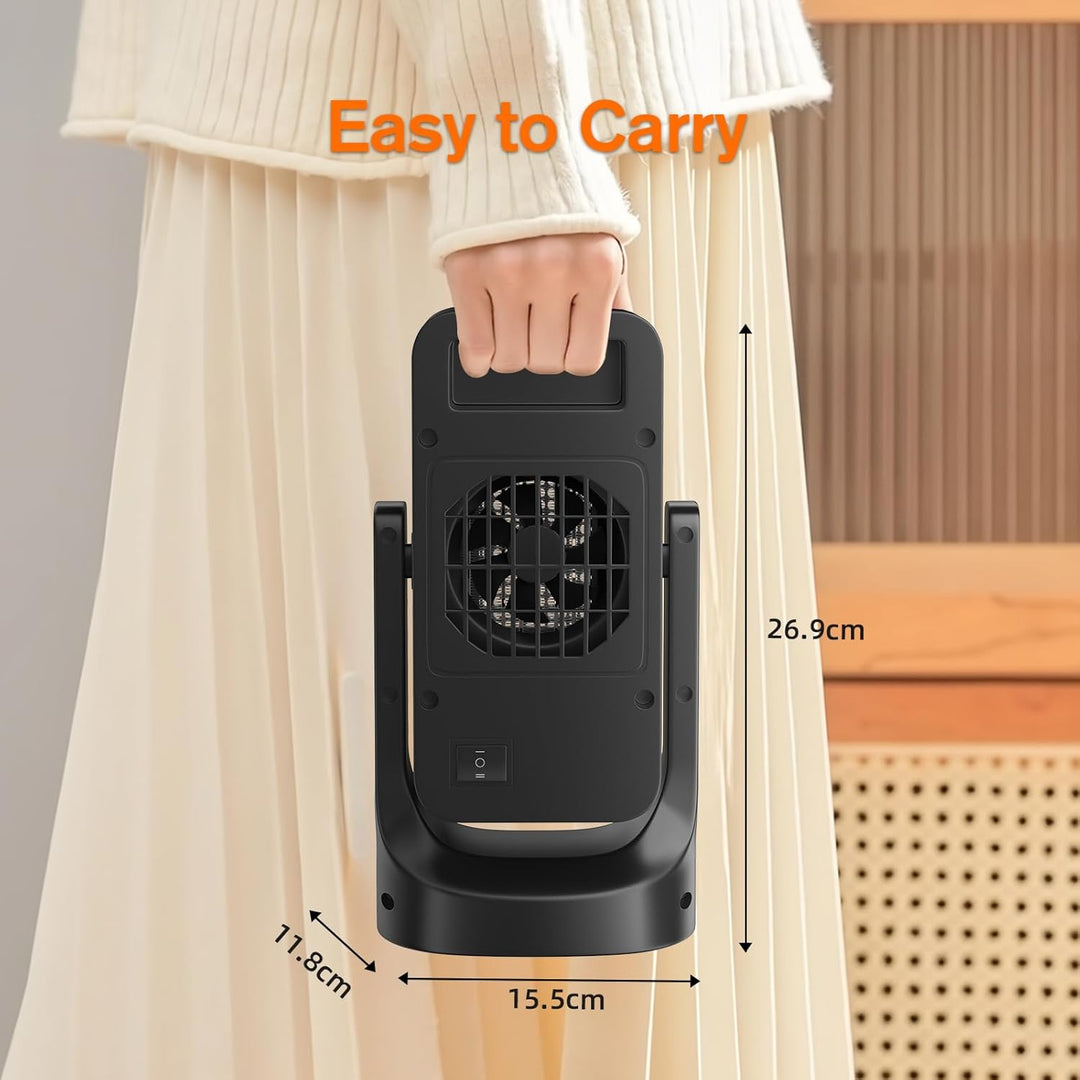 GARDTECH 900W elektrischer Heizlüfter mit Keramik-Technik, energiesparender Desktop-Heizlüfter für I