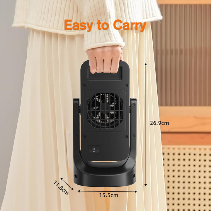 GARDTECH 900W elektrischer Heizlüfter mit Keramik-Technik, energiesparender Desktop-Heizlüfter für I