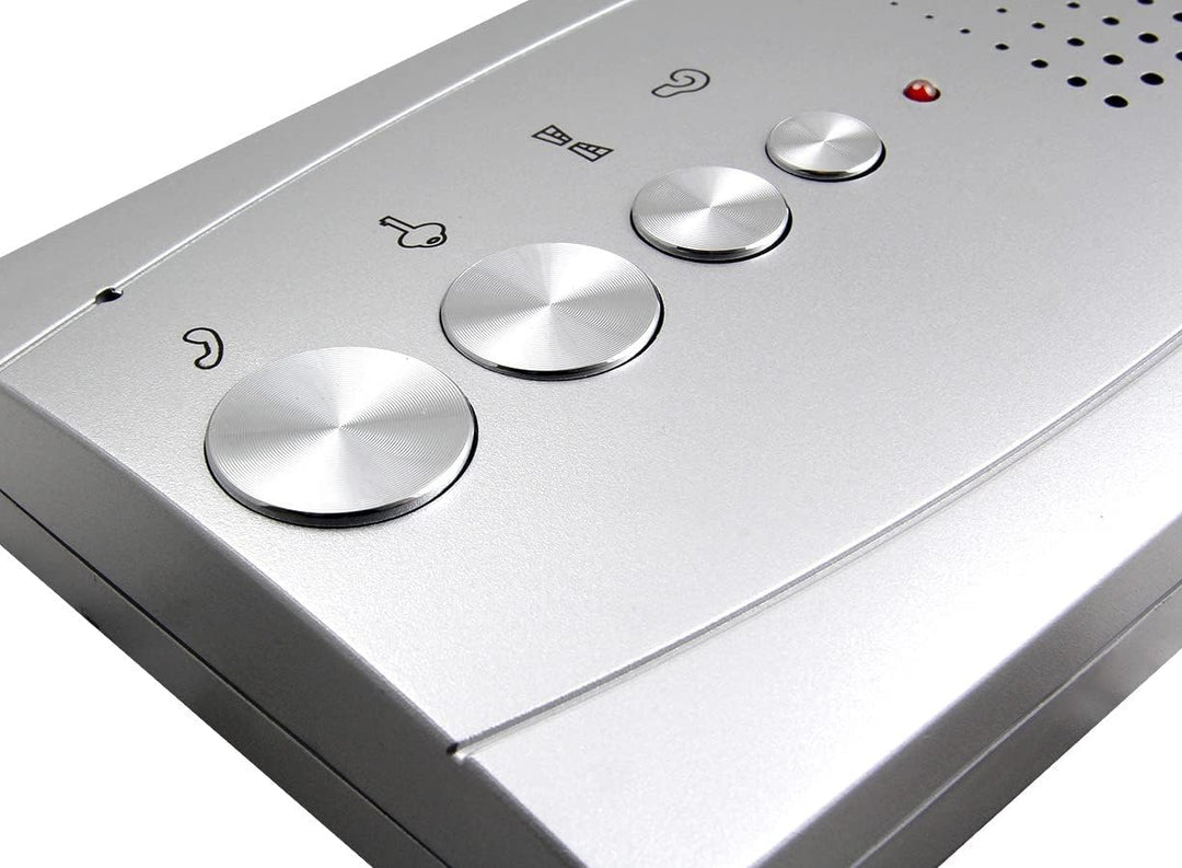 Türsprechanlage Gegensprechanlage Eura Adp-13A3 Invito Silber Freisprechstelle 4 Draht, Silber