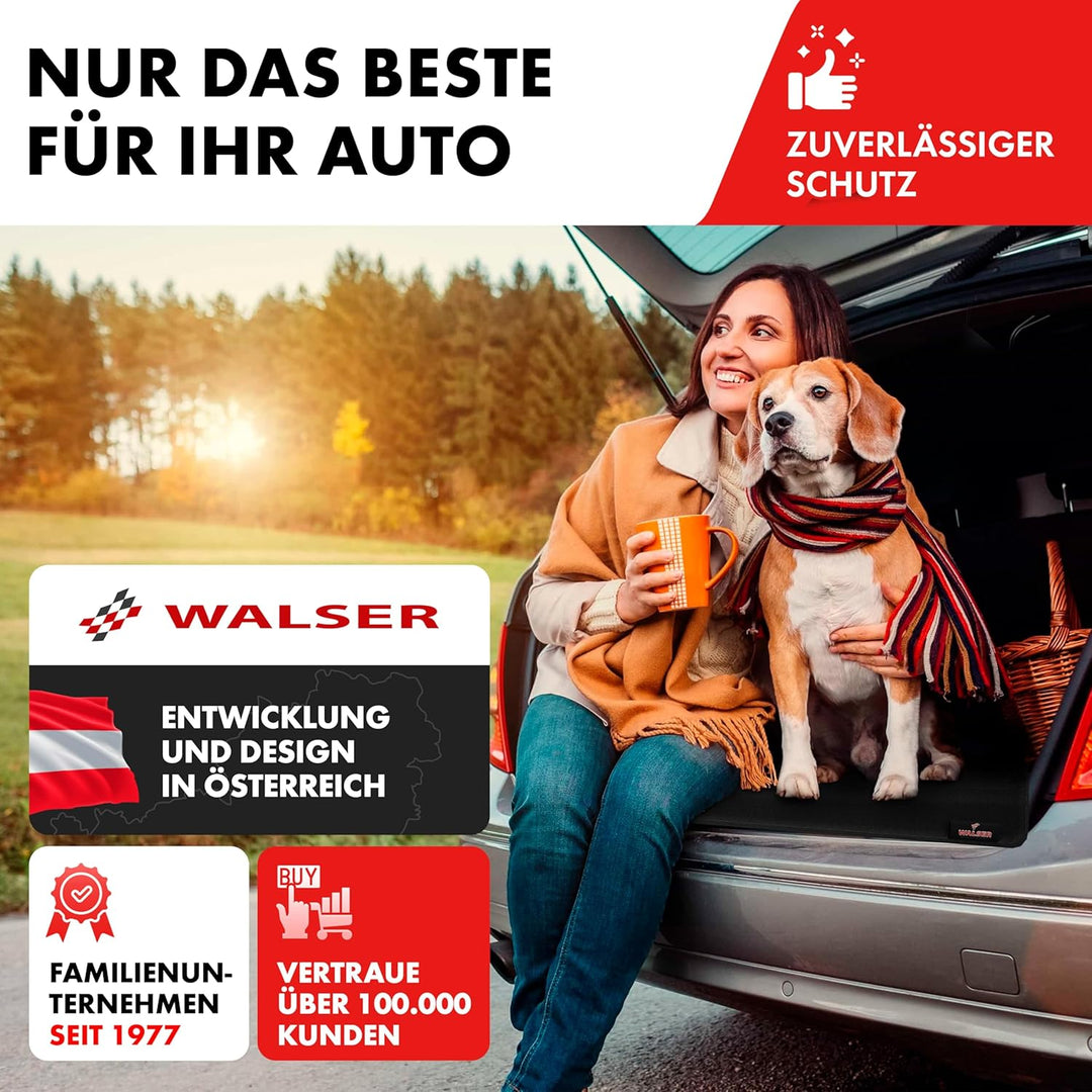Walser Kofferraum Schutzmatte Auto Cäsar, Qualitätssieger Sehr Gut*, 100% Wasserabweisende Auto Hund