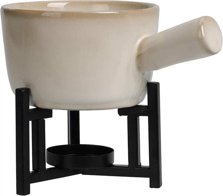 Käsefondue Set für 2 Personen mit 2 Fondue-Gabeln inkl. Rechaud - Fondue Set Käse - Schokofondue Set