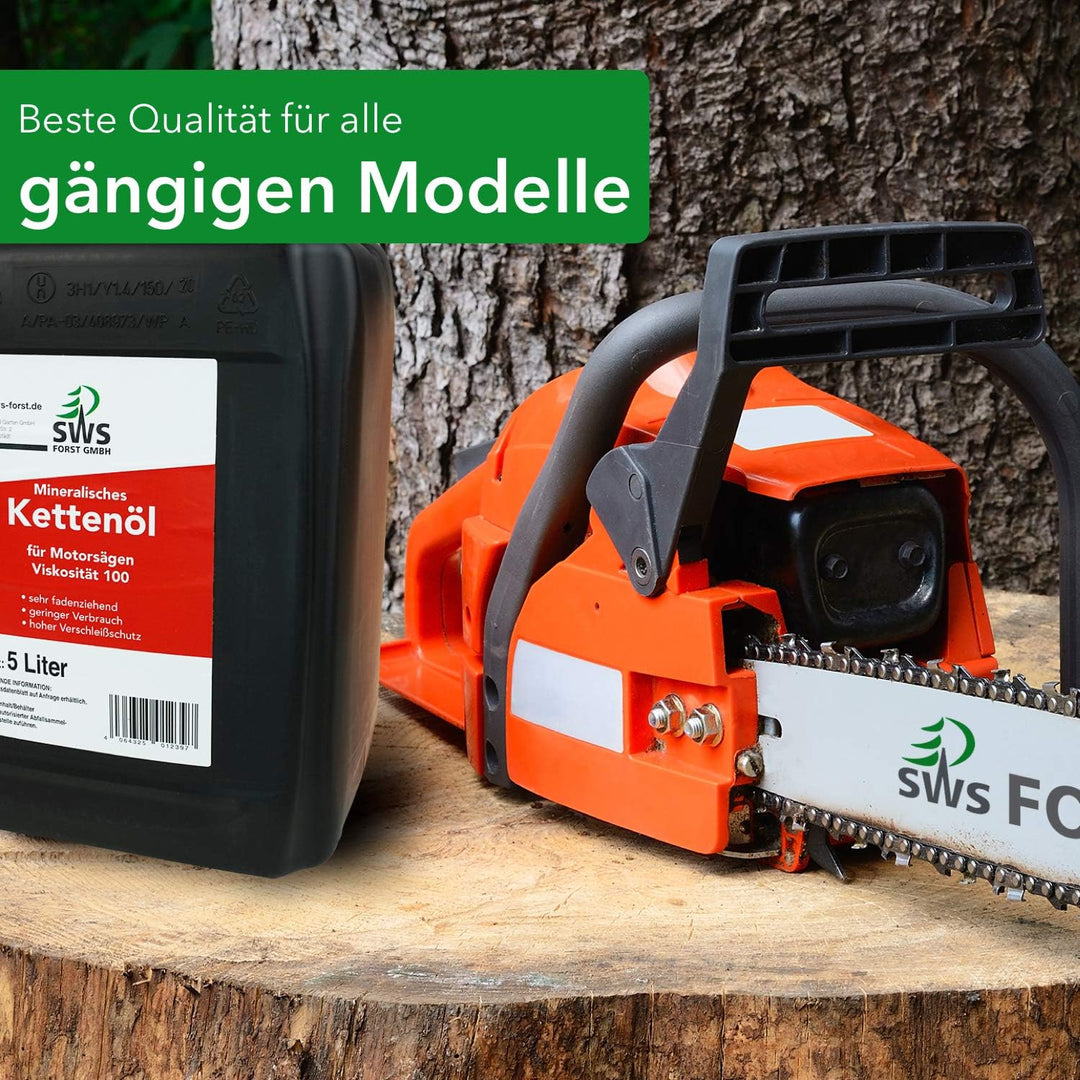 SUPER-OIL Kettenöl Sägekettenöl mit Haftzusatz für Kettensägen Führungsschienen (5 Liter)