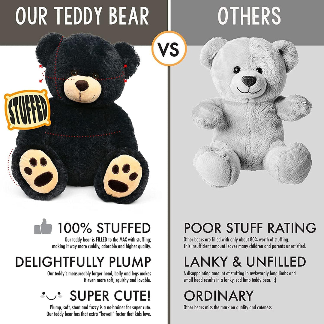 LotFancy Teddybär Kuscheltier 50cm, Plüschtier Stofftier Teddy, Süsses Geschenk für Kinder Mädchen F