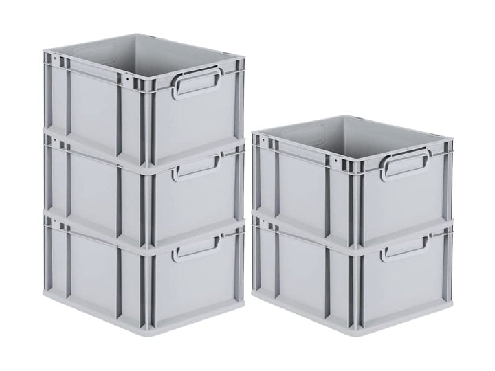 PROREGAL SuperSparSet 5x Eurobox NextGen Grip | HxBxT 22x30x40cm | 20 Liter | Griffe geschlossen | G