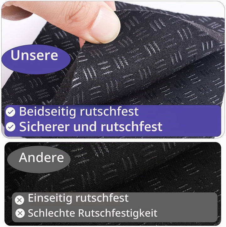 6 Stück Laufbandmatten-Pads, 10x10cm Hochdichte Silikon-Laufbandmatte für Teppichböden Doppelseitige