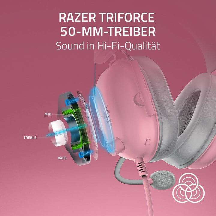 Razer BlackShark V2 X (PlayStation) - Kabelgebundenes E-Sports Headset für PlayStation 5 Konsole (25