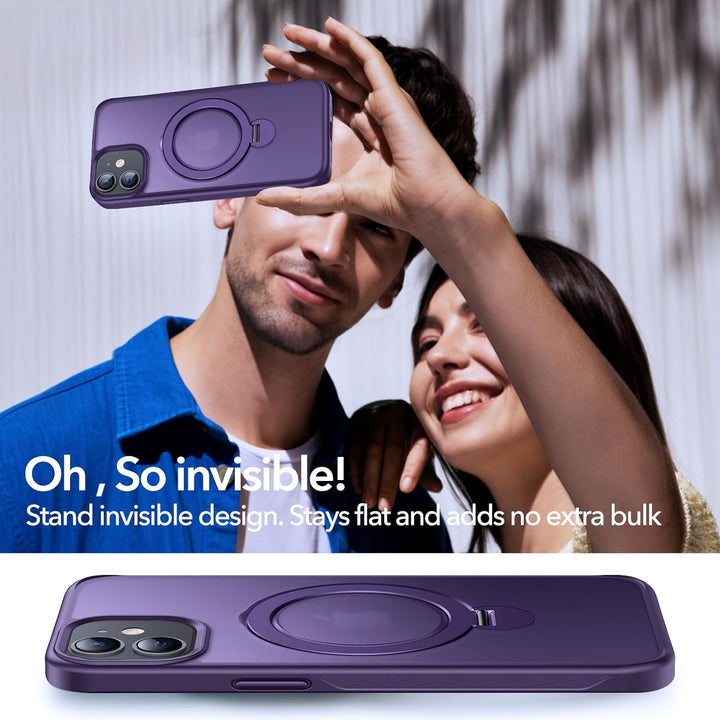 Anqrp 360° All-in-One-Ständerhülle für iPhone 12/12 Pro Hülle mit Rotierbarem Magnetischem Ständerri