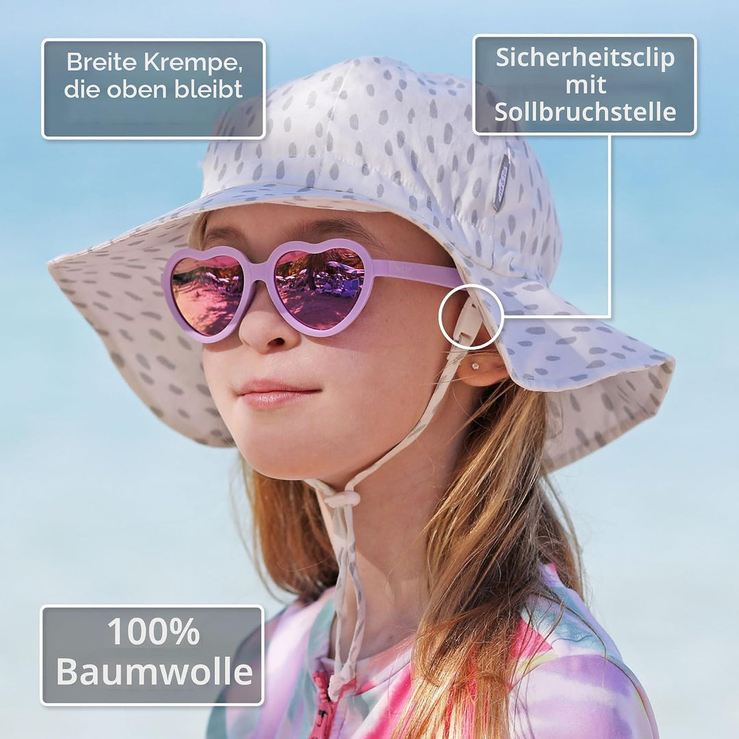Jan &amp; Jul Baby - Mädchen Sun Hat Diskette 5-12 Jahre Rosa, 5-12 Jahre Rosa