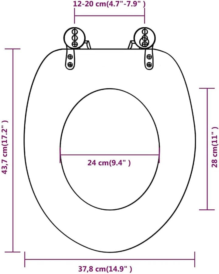 vidaXL WC Sitz MDF Brille Klodeckel Toilettensitz Toilettendeckel Klositz Altholz, Altholz