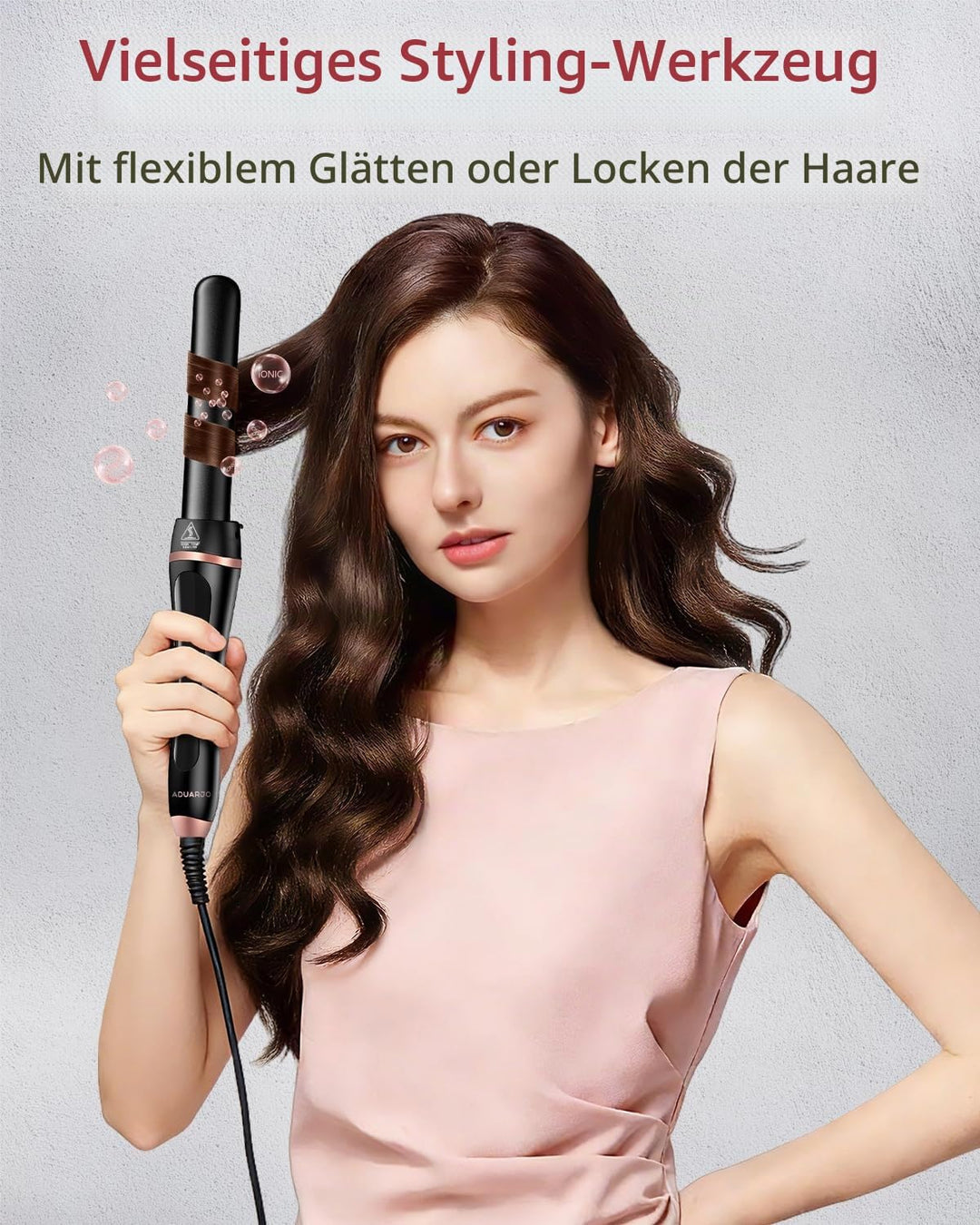 5 in 1 Lockenstab Set, Lockenstab mit Haar Crimper Waver und 4 Wechselbaren Keramischen Trommeln (0.