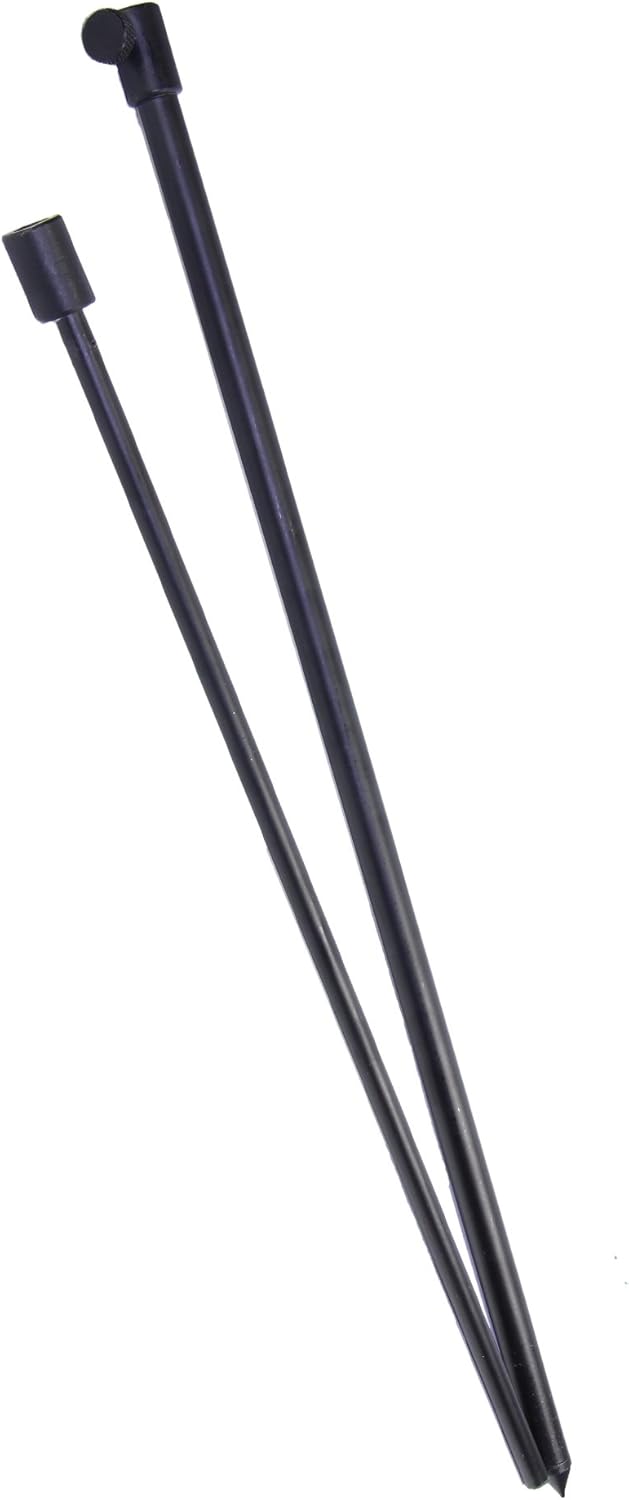 Bankstick Rutenhalter Teleskop Erdspiesse Bank Stick Set zum Karpfenangeln 3 x Bankstick + 3 x Ruten