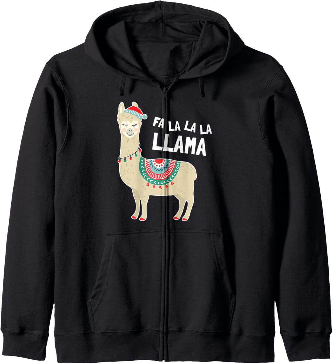 Lama Weihnachten Fa La La La Llama Kapuzenjacke
