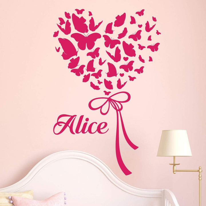 Personalisierte Namensaufkleber | Sticker Pappilon Ballon | Wanddekoration Kinderzimmer | 2 Bögen 40