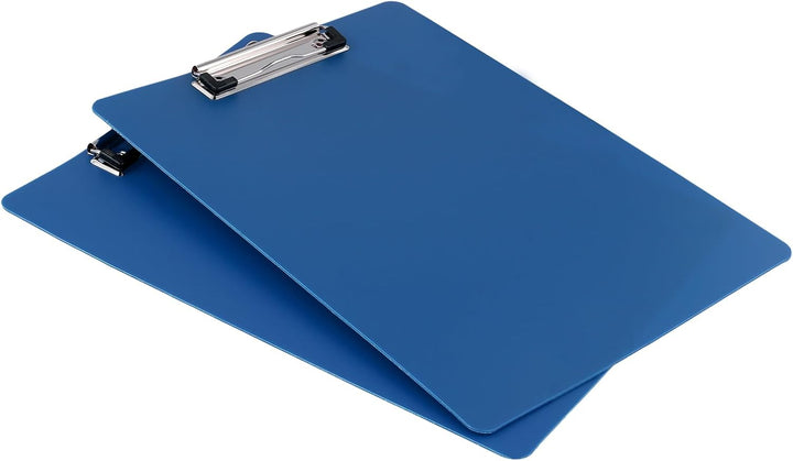 12 Stück Klemmbrett A4, 31,5 x 22,5cm Blau Schreibplatte aus Kunststoff, Klemmbretter A4 für Büro un