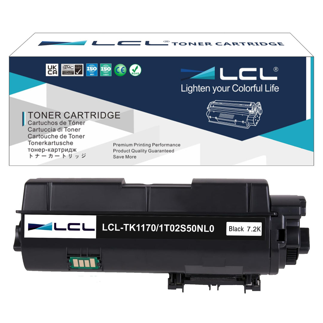 LCL TK-1170 Schwarz Tonerkartusche Kompatibel für Kyocera TK1170 TK-1170 Kompatibel für Kyocera Ecos