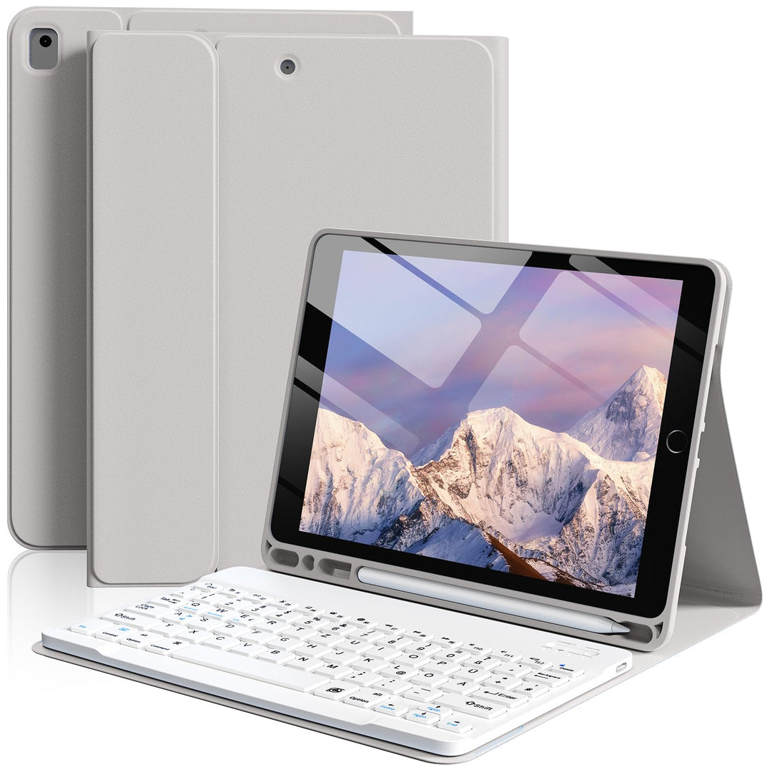 Tastatur Hülle für iPad 10.2 Zoll (9./8./7. Generation), für iPad Air 3rd / Pro 10.5, Magnetisch Abn
