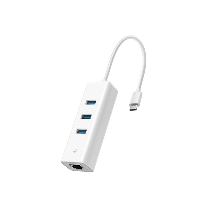 TP-Link UE330C USB-C Hub mit Gigabit-LAN-Adapter, 3 USB-A 3.0 Ports, USB-C auf Ethernet Netzwerkadap