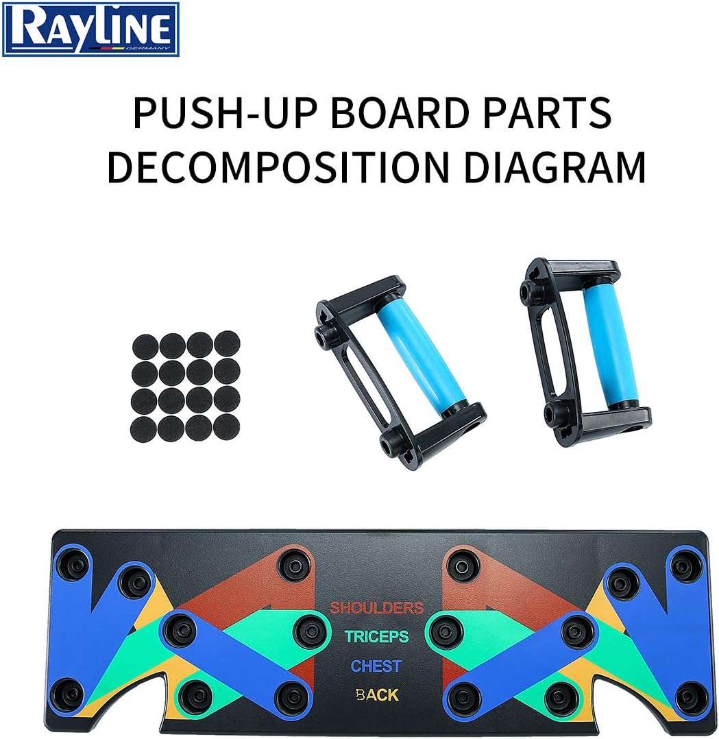 Rayline Push-Up-Board Rücken Brust Schulter Arme Training-Fitness-Bodybuilding-Gymnastik-Aerobic-Kra
