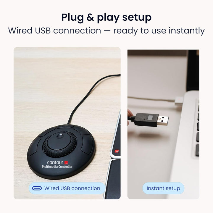 Contour Multimedia Controller Xpress | Ergonomisches Jog Wheel für Video/Music/Bildbearbeitung | USB