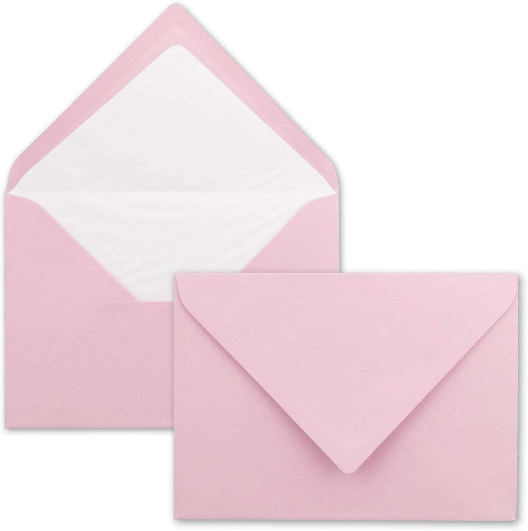 100x Karten-Set DIN B6-12 x 17 cm - 120 x 170 mm - Falt-Karten mit Brief-Umschlägen &amp; Einlege-Blätte