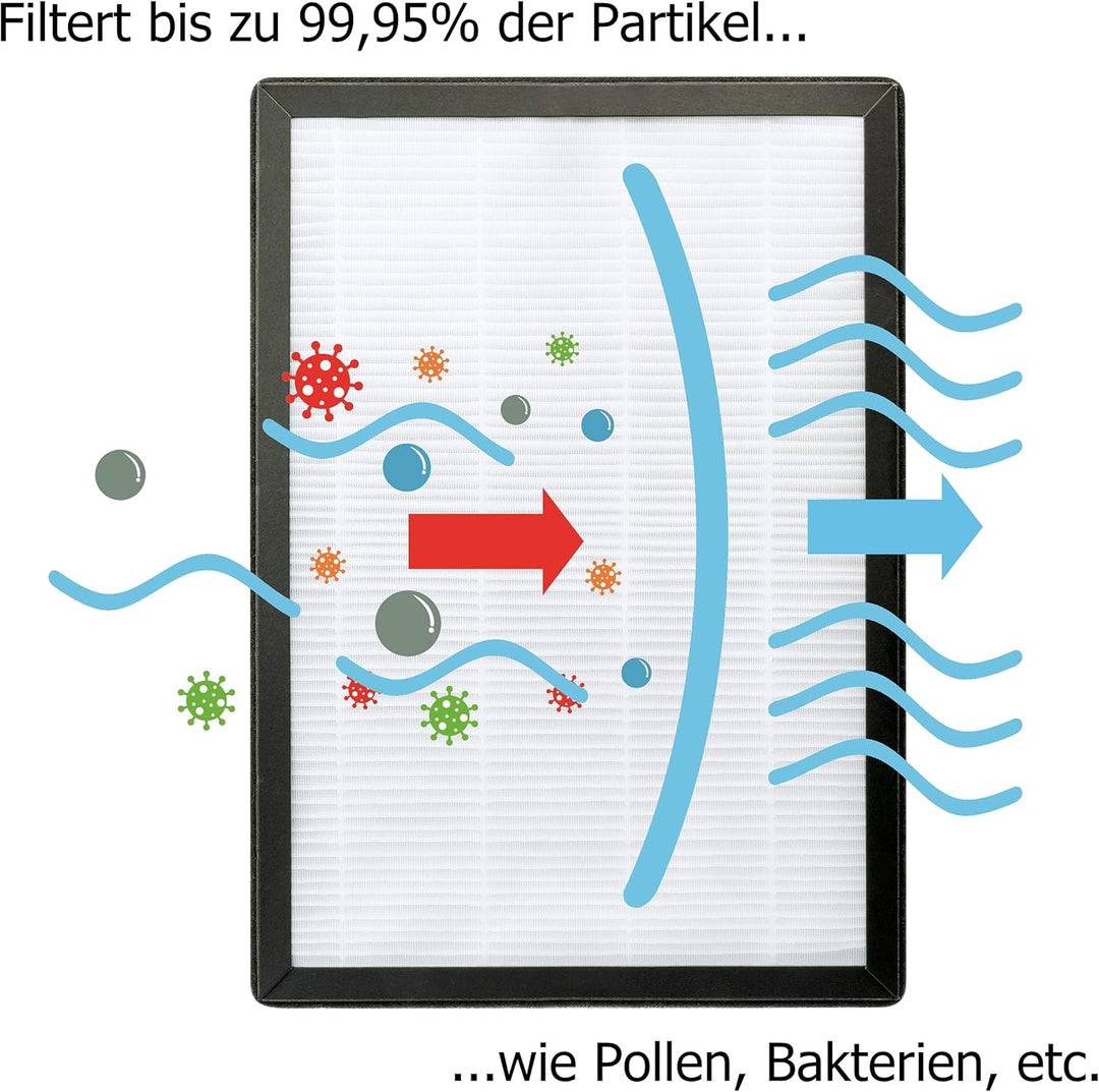 SCHWAIGER 658040 HEPA H13 Aktivkohlefilter Ersatzfilter Ersatzteil Filter Luftfilter Airpurifier für