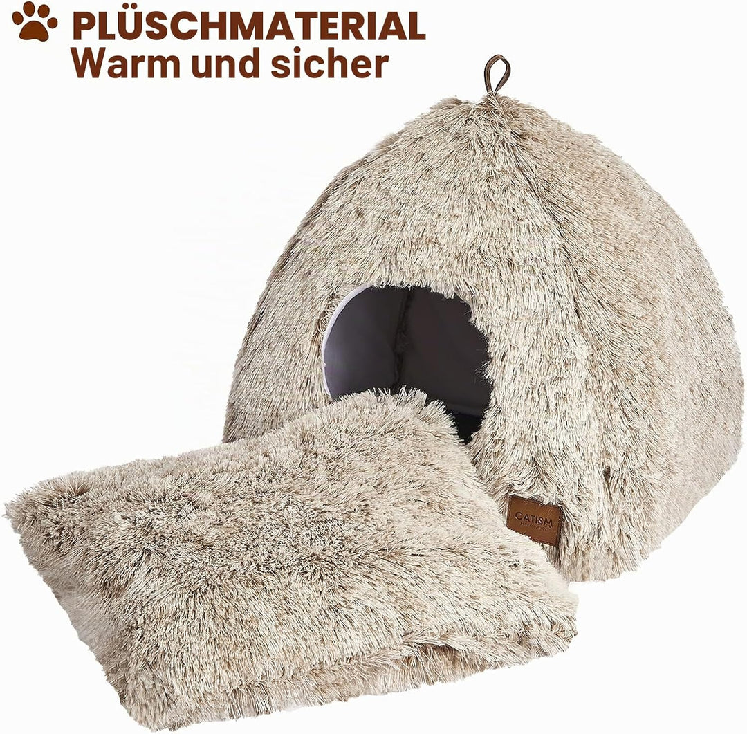 Katzenhöhle Katzenbett Katzenhaus Kuschelhöhle 40x40cm CATISM faltbar waschbar bequemer Katzenschlaf