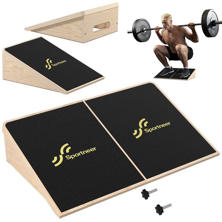 Sportneer Wadendehner Schrägbrett 540 KG – 15° / 20° Slant Board für Knieretter, Squat Wedge, Kraftt