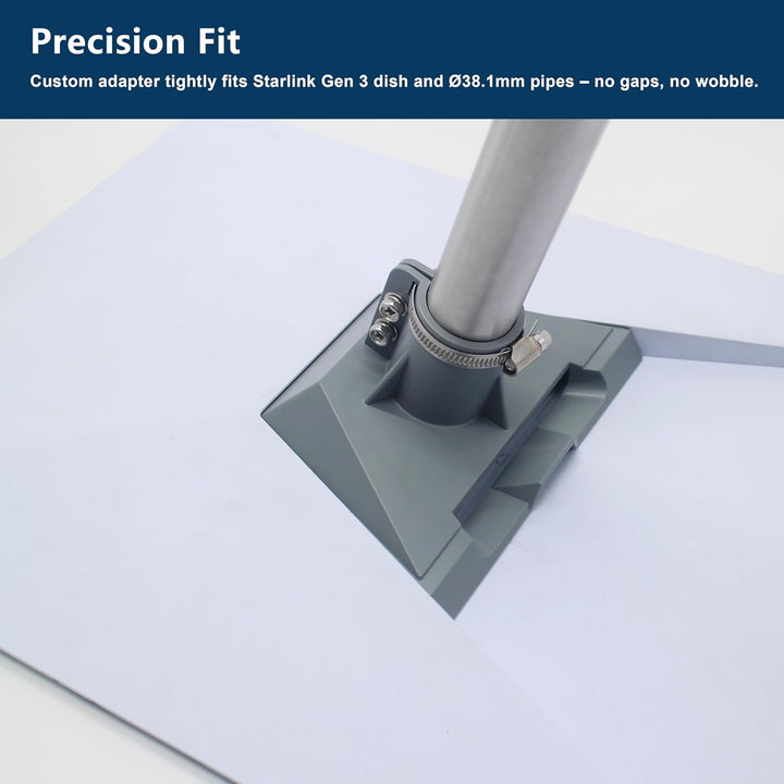 Starlink Standard Gen 3 Masthalterung – Passend für 25–70 mm Masten, U-Bolzen-Montage, Rohradapter i