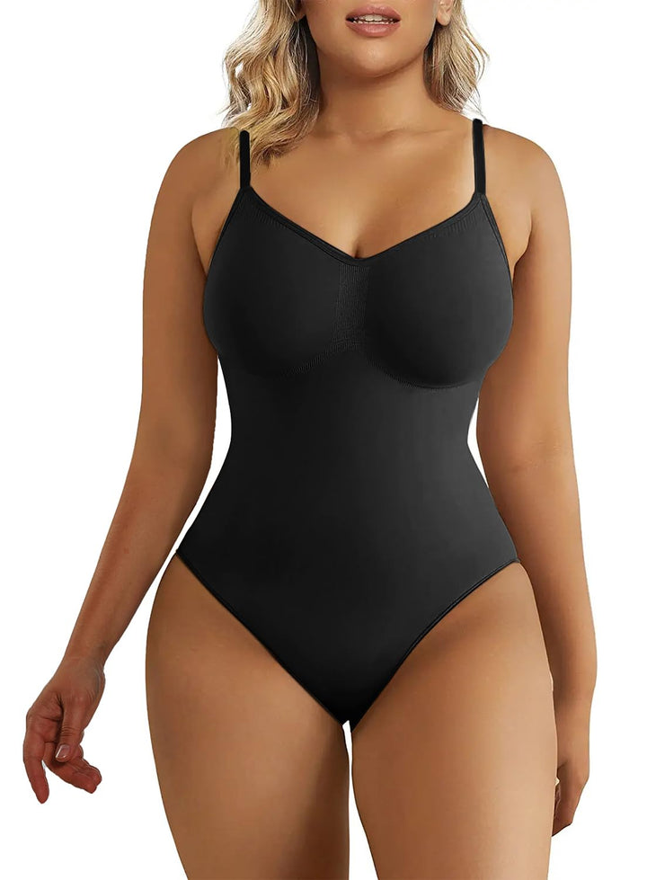 SHAPERX Shapewear Damen Bauchweg Bodysuit Formender Body Shaper Sculpting Tanga mit Verstellbarer Sc