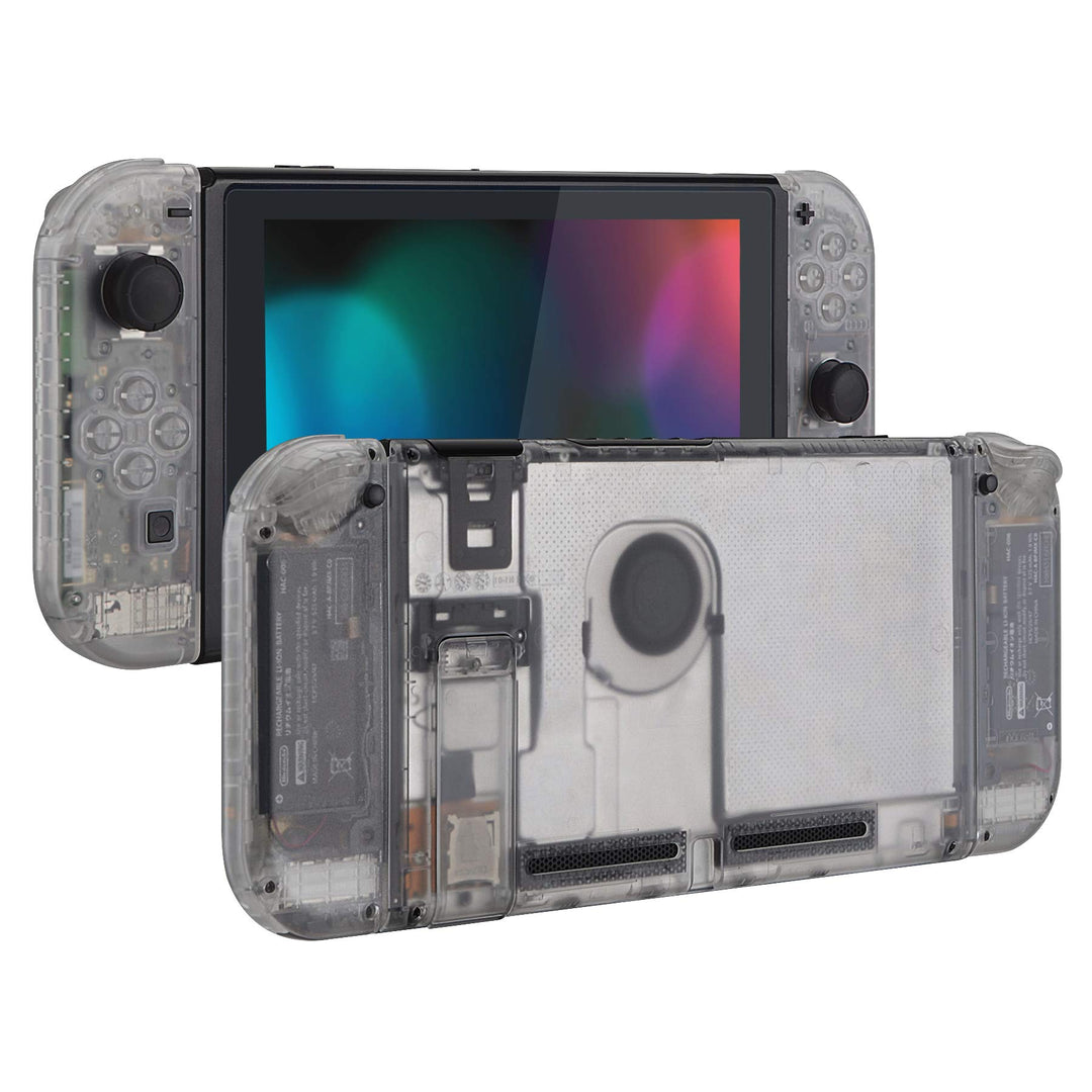 eXtremeRate Hülle Case für Nintendo Switch Joycon/Konsole, Rückgehäuse&Kickstand für Switch Console,
