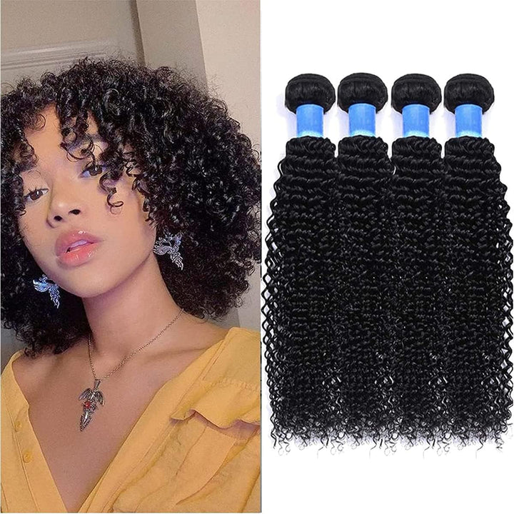 RICHAIR - Brasilianische Locken, 30,48 cm, 4 Stück, brasilianisches Haar, Naturschwarz, 50 g/Stück (