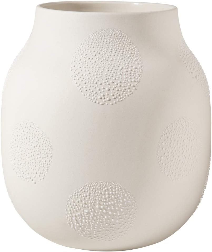 Räder Kunststück Perlenvase, mittel Höhe 20 cm, Durchmesser 18 cm Weiss, Höhe 20 cm, Durchmesser 18