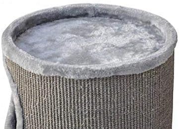 nanook Kratztonne Kratzbaum Condo mit Spielball, Sisal Plüsch, grau 70 cm Grösse L: 70 cm Grau, Gr&#