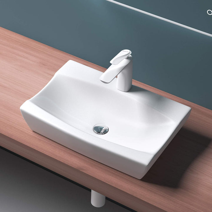 Mai & Mai Aufsatzwaschbecken,weiss Brüssel152B aus Keramik,mit Nano-Beschichtung Weiss | Modell Br15