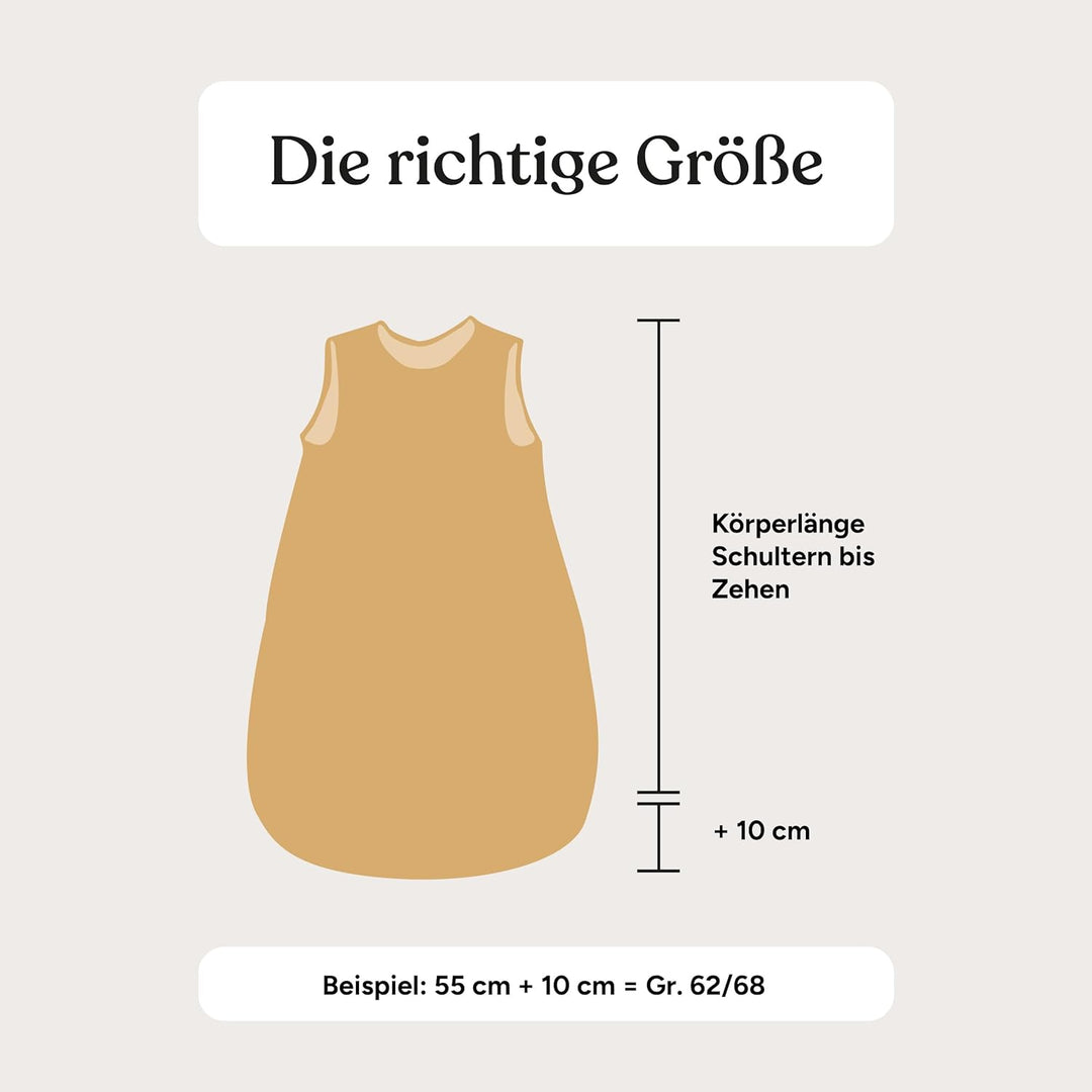 Ehrenkind® Baby Sommerschlafsack Rund Musselin | aus weicher OEKO-TEX zertifizierter Bio-Baumwolle |