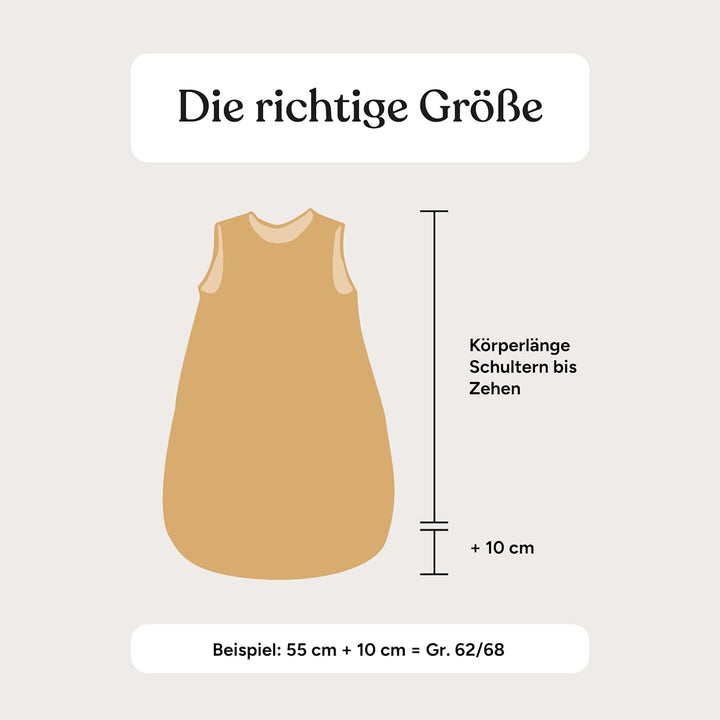 Ehrenkind® Baby Sommerschlafsack Rund Musselin | aus weicher OEKO-TEX zertifizierter Bio-Baumwolle |