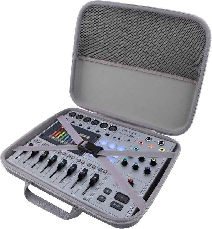 co2CREA Hart Reise Schutz Hülle Etui Tasche für Zoom PodTrak P8 Podcast Recorder, Nur Hülle für Zoom
