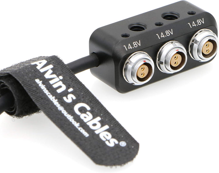 Alvin's Cables 1 bis 3 Mini Power Splitter Box Kabel 2 Pin Stecker zu 3 2 Pin Buchse Box für ARRI RE